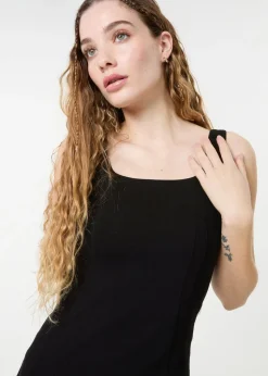 Pink Vanilla Black Pleated Mini Dress