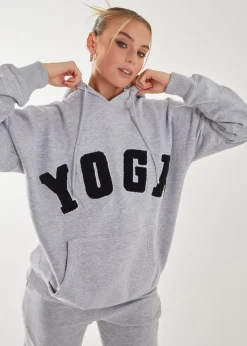 Pink Vanilla Grey Yoga Sports Hoodie