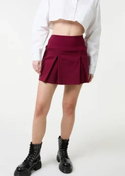 Pink Vanilla Red Mini Pleated Skort
