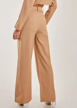 Pink Vanilla Stone Pinstripe Wide Leg Trousers