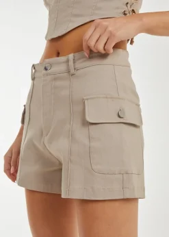 Pink Vanilla Stone Pocket Front Cargo Shorts