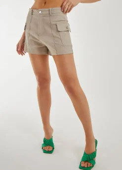 Pink Vanilla Stone Pocket Front Cargo Shorts