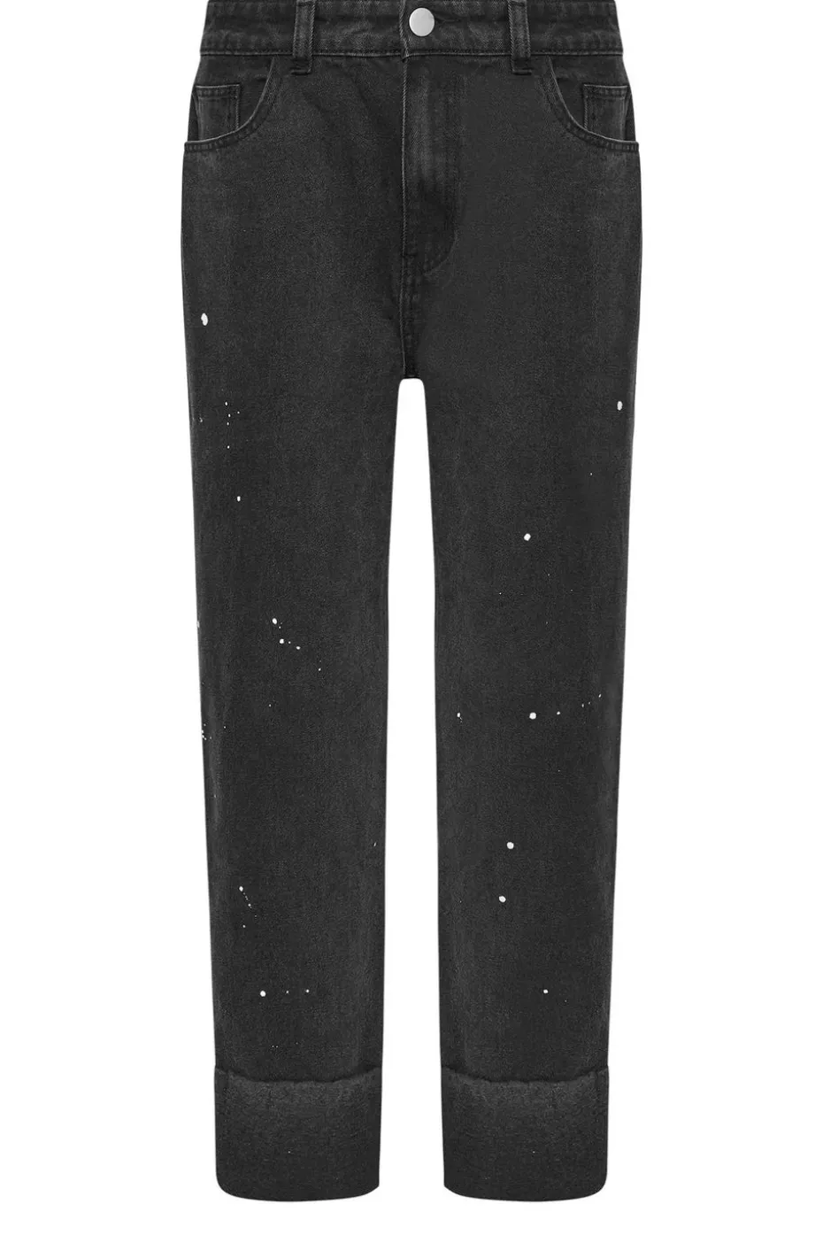Pixiegirl Black Paint Splatter Non-Stretch Wide Leg Jeans