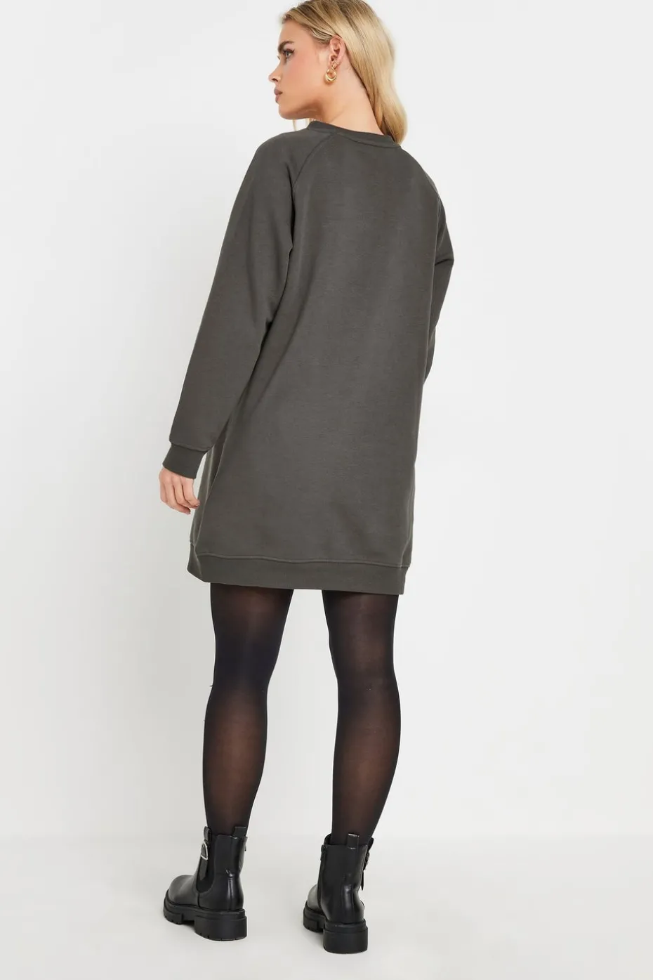 Pixiegirl Grey Self Care Club Sweatshirt Dress