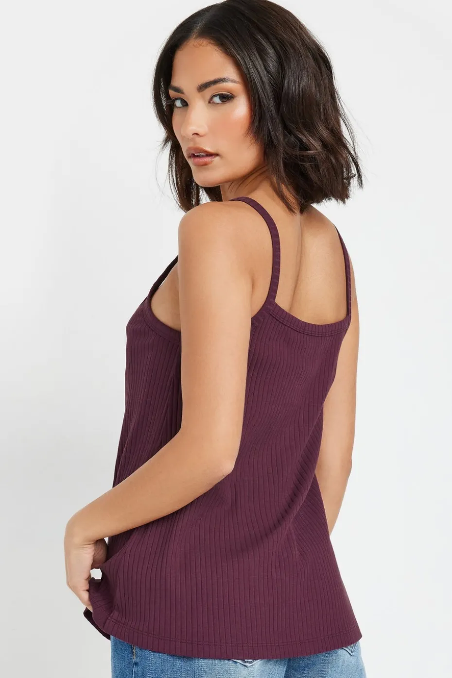 Pixiegirl Petite 2 Pack Sage Green & Purple Button Down Cami Tops