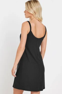 Pixiegirl Petite Black Button Front Sleeveless Dress