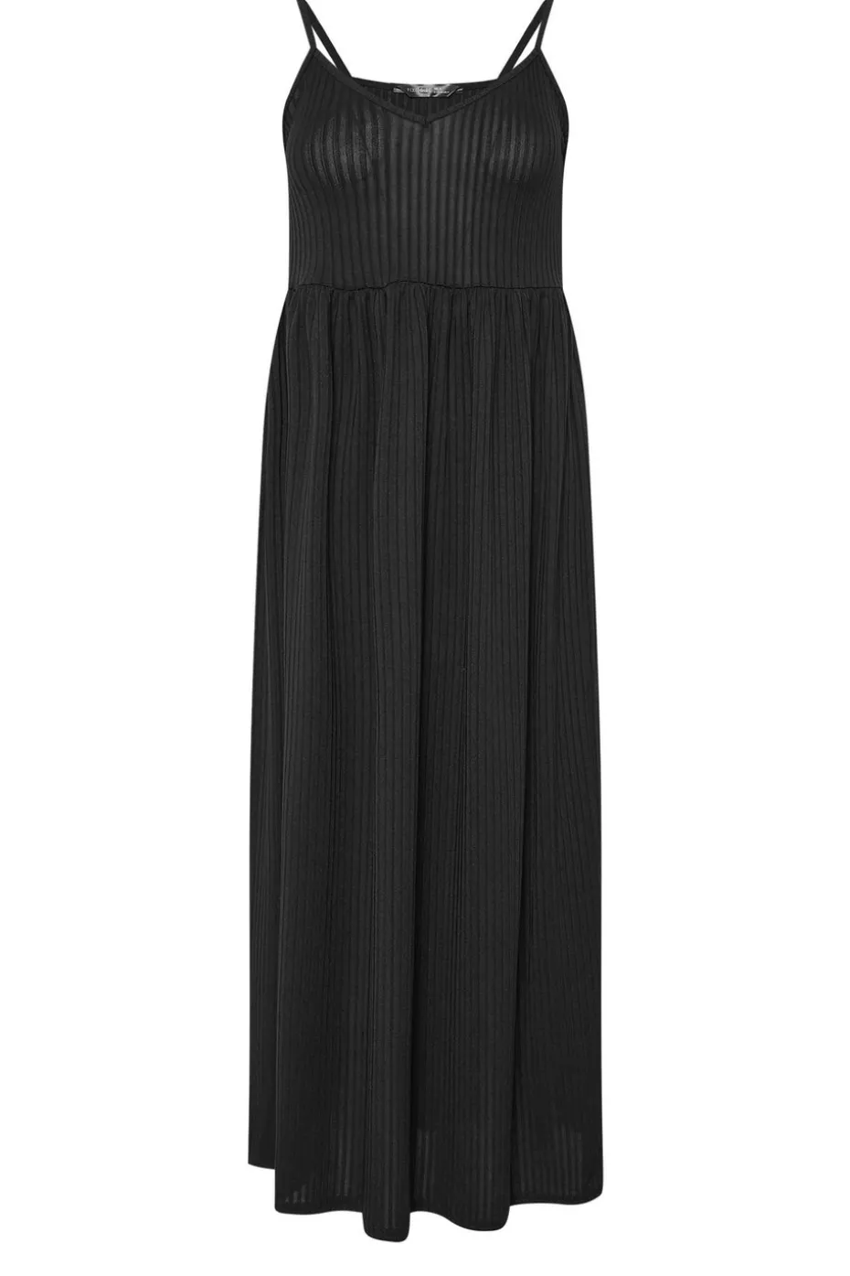 Pixiegirl Petite Black Ribbed Strappy Maxi Dress
