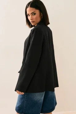 Pixiegirl Petite Black Tailored Double Breasted Blazer