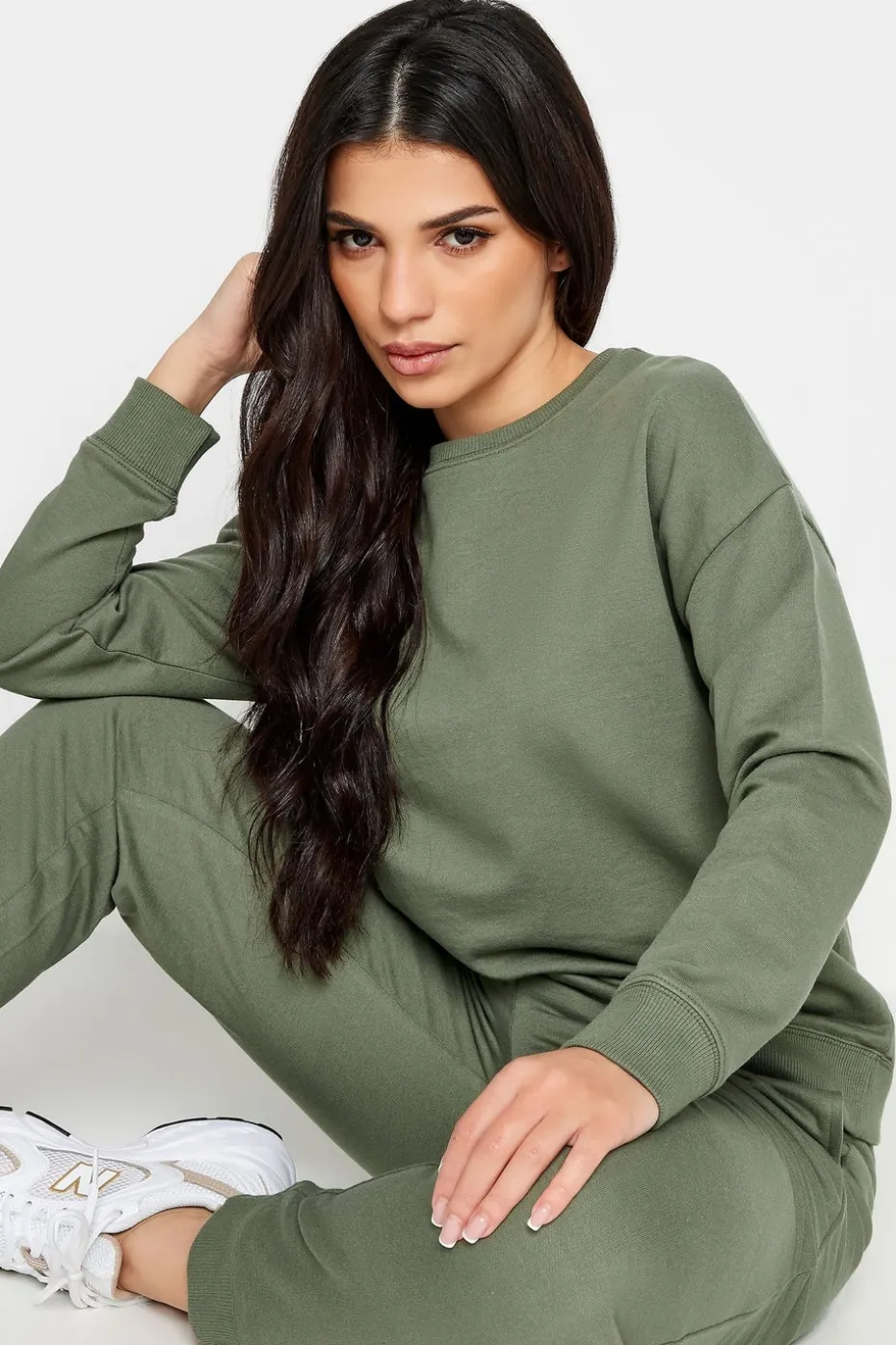 Pixiegirl Petite Sage Green Crew Neck Sweatshirt