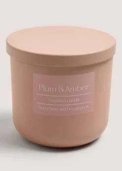 Plum & Amber Scented Jar Candle