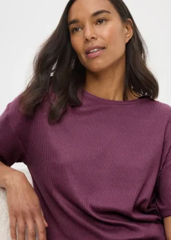 Plum Brushed Waffle Pyjama Set