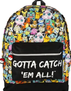 Pokemon Black Gotta Catch Em All Large Backpack