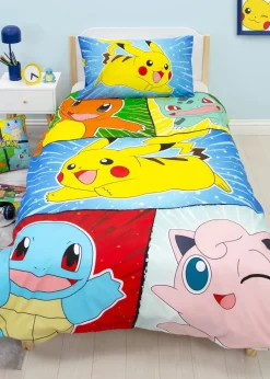 Pokemon Blue Retro Polycotton Duvet Cover Set