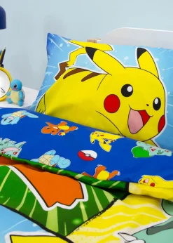 Pokemon Blue Retro Polycotton Duvet Cover Set
