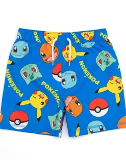 Pokemon Characters Blue Swim Shorts 2 Pack (3-12 Years)