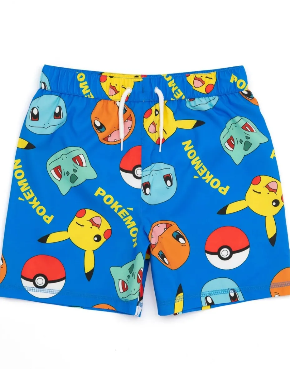 Pokemon Characters Blue Swim Shorts 2 Pack (3-12 Years)