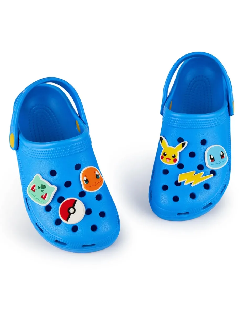 Pokemon Kids Blue Clogs (Younger 10-3 Older)