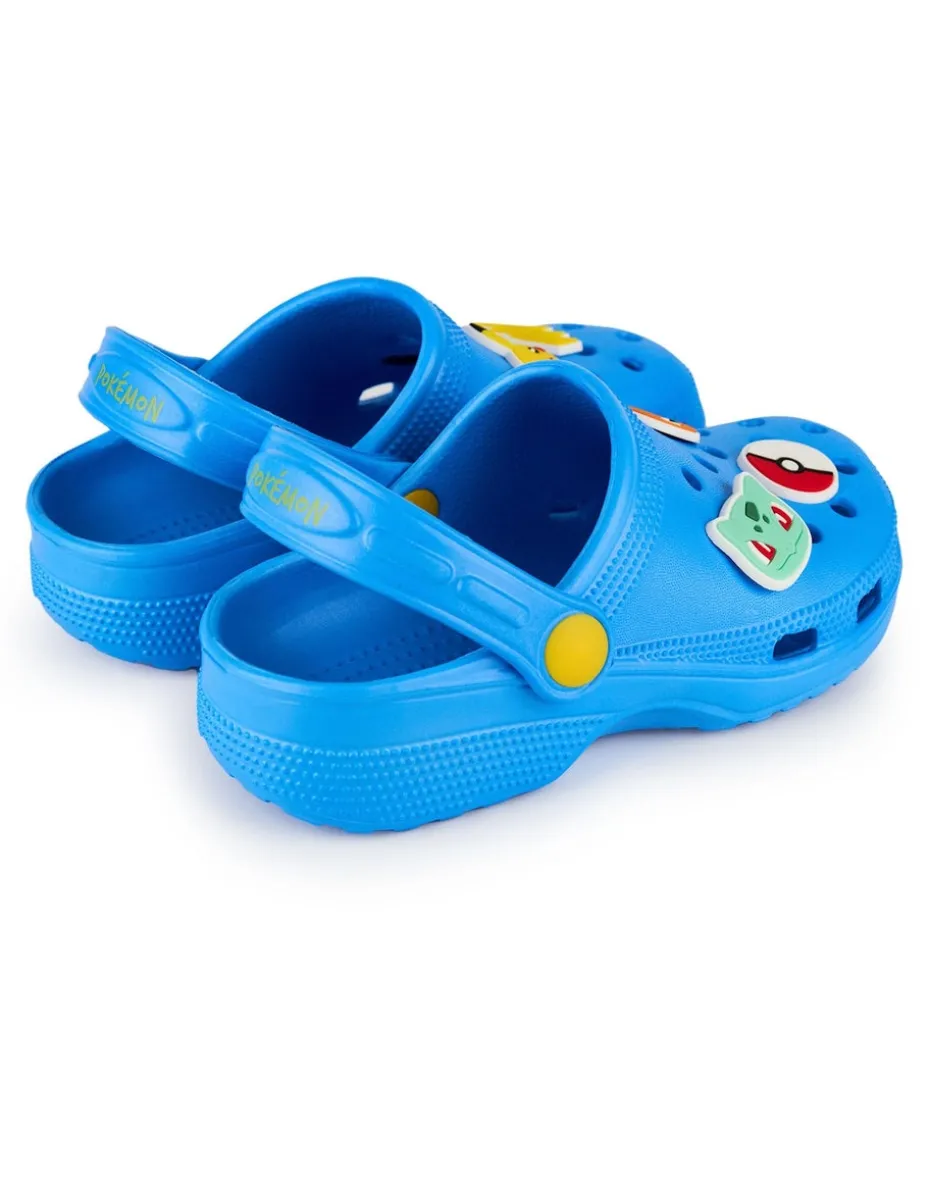 Pokemon Kids Blue Clogs (Younger 10-3 Older)