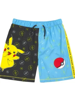 Pokemon Pikachu & Pokeball Kids Blue Swim Shorts (4-12 Years)