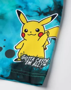 Pokemon Pikachu Kids Green Swim Shorts (4-12 Years)