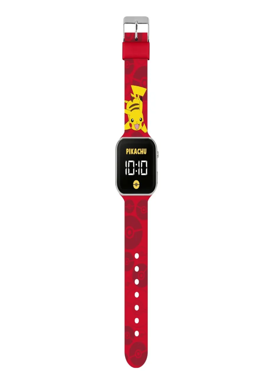Pokémon Red Printed Strap LED Watch