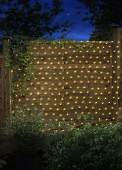 Premier Decorations 168 LED Warm White Battery Operated Net Lights