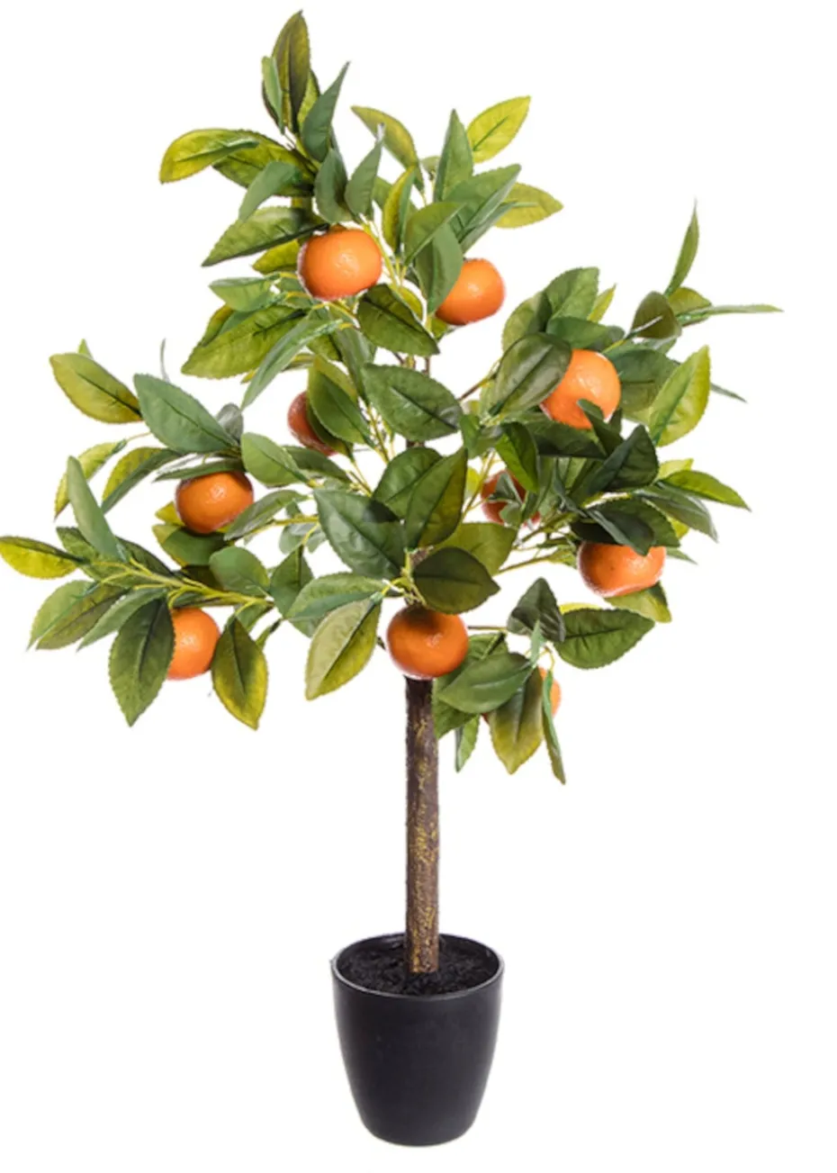 Premier Decorations Artificial Potted Orange Plant