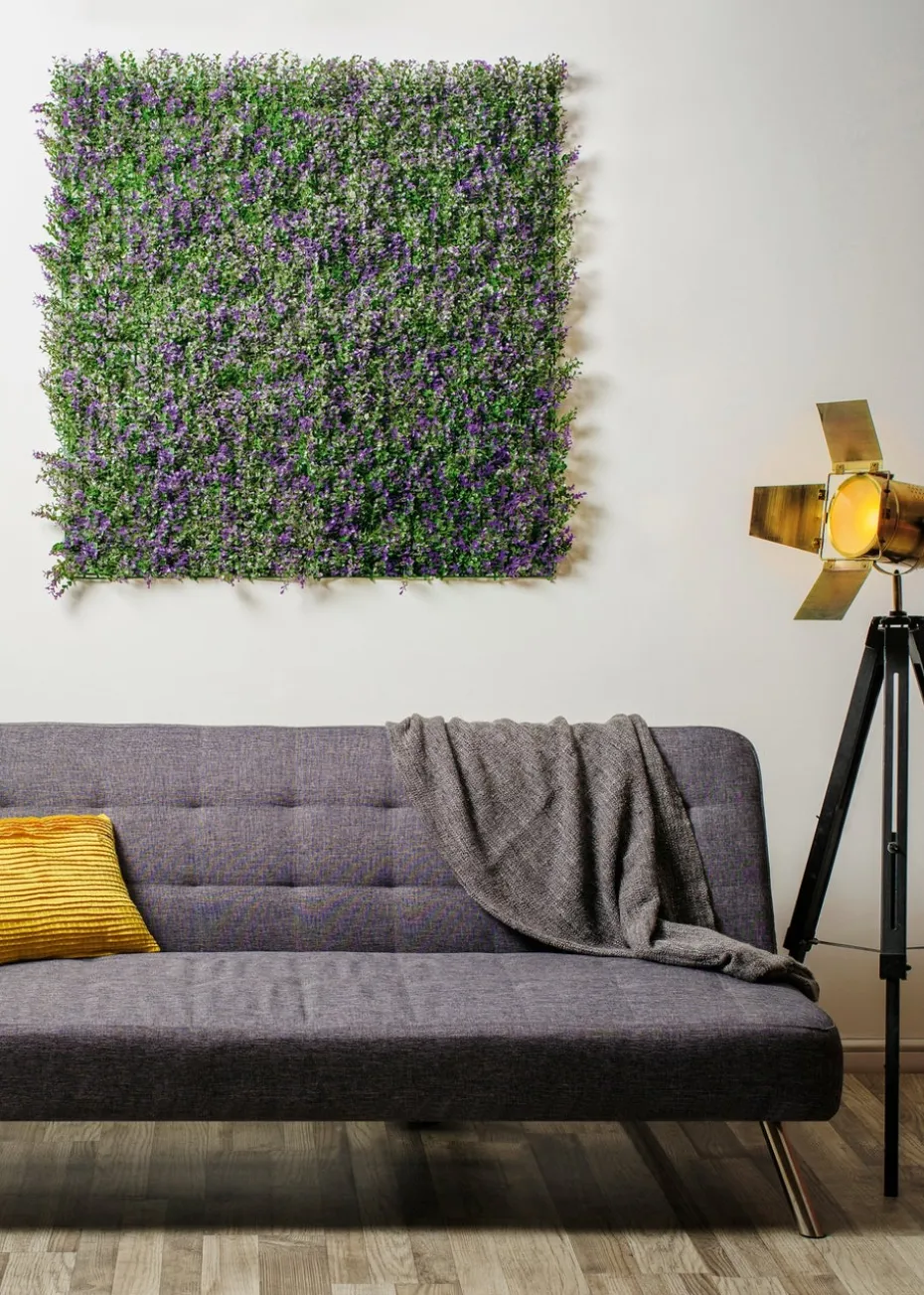 Premier Decorations Lavender Artificial Living Wall Panel (100cm x 100cm)