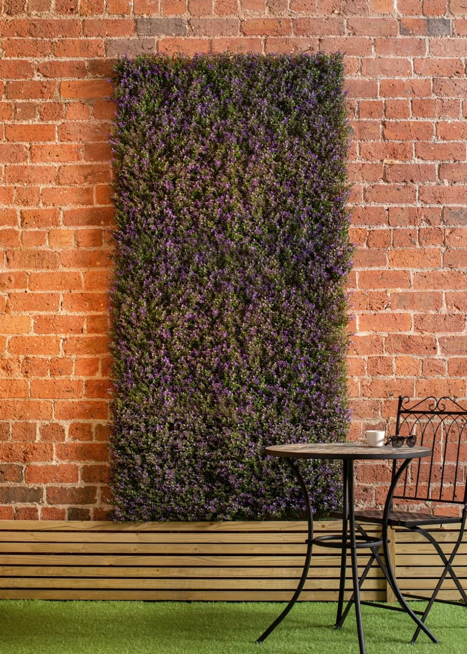Premier Decorations Lavender Artificial Living Wall Panel (100cm x 100cm)