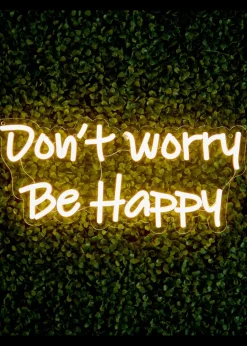 Premier Decorations LED Neon Don’t Worry Be Happy Wall Sign