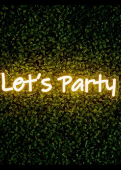 Premier Decorations LED Neon Lets Party Wall Sign