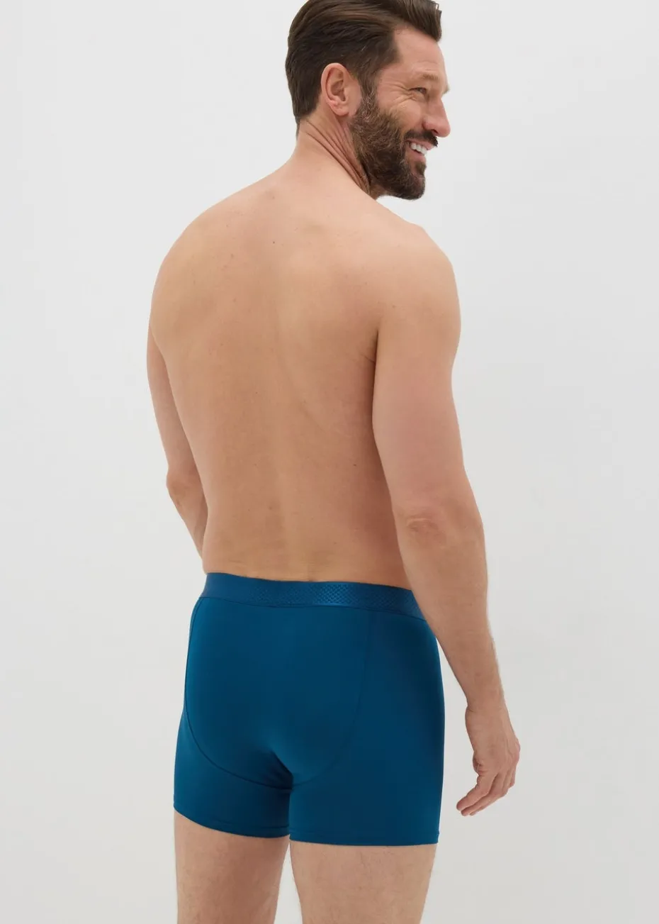 Premium Teal Microfibre Keyhole Boxers