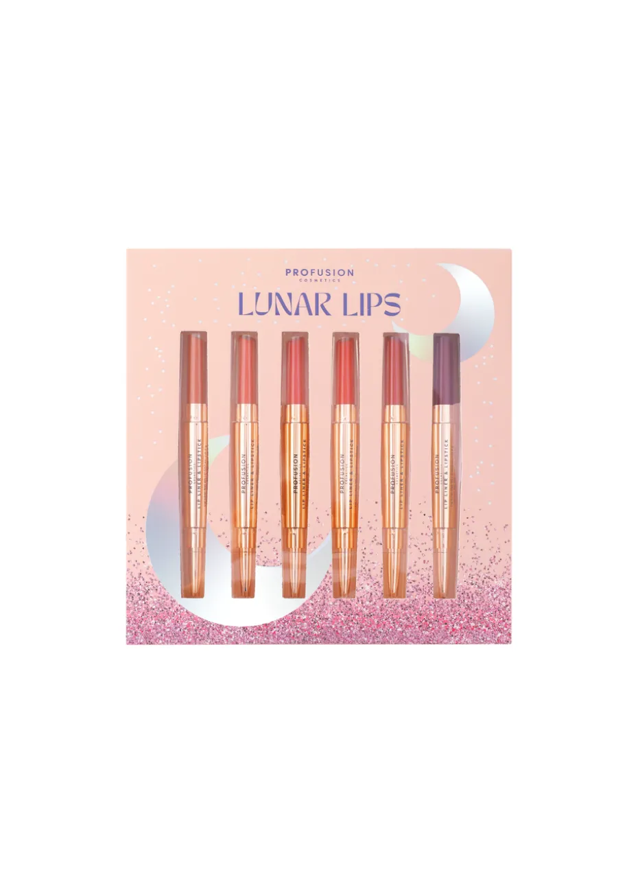 Profusion Cosmetics Lunar Lipstick & Liner Set 6pc