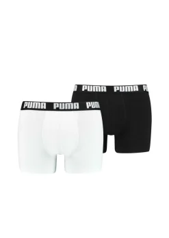 Puma Black/White Basic Boxer Shorts (Pack of 2)