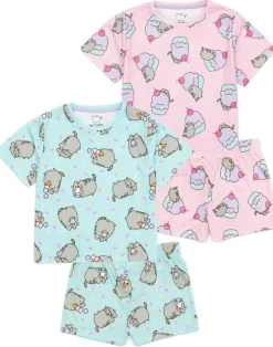 Pusheen Kids Shortie Multi Coloured Pyjamas 2 Pack (2-14 Years)