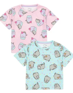 Pusheen Kids Shortie Multi Coloured Pyjamas 2 Pack (2-14 Years)