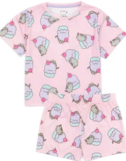 Pusheen Kids Shortie Multi Coloured Pyjamas 2 Pack (2-14 Years)