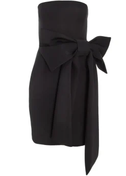 Quiz Black Bow Strapless Bodycon Dress