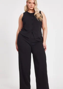 Quiz Black Curve Palazzo Trousers