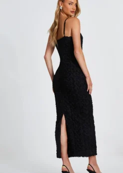 Quiz Black Floral Midaxi Dress