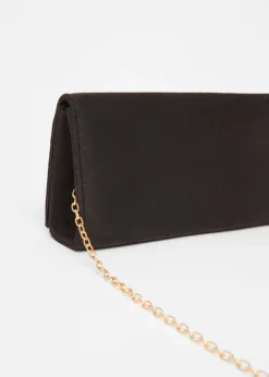 Quiz Black Long Clutch Bag
