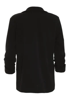 Quiz Black Petite Ruched Blazer