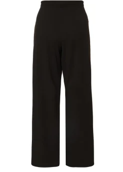 Quiz Black Petite Tie Waist Palazzo Trousers