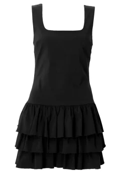 Quiz Black Ruffle Mini Dress