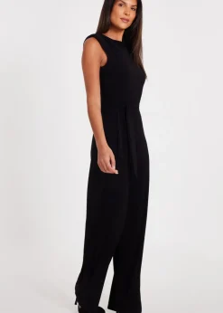Quiz Black Tie Waist Jumpsuit