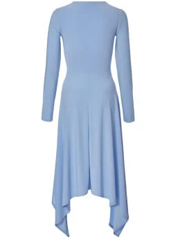 Quiz Blue Asymmetric Hem Midaxi Dress