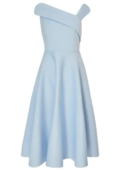 Quiz Blue Asymmetric Midi Dress