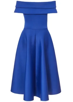 Quiz Blue Bardot Midaxi Dress