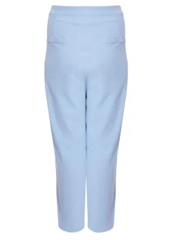 Quiz Blue Curve Tapered Leg Trousers