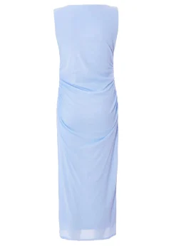 Quiz Blue Frill Midi Dress